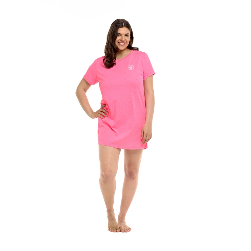 Brielle T-Shirt Dress – Bubble Gum Heather