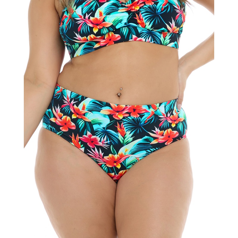 Colola High Tide Plus Size Swim Bottom – Colola / Black