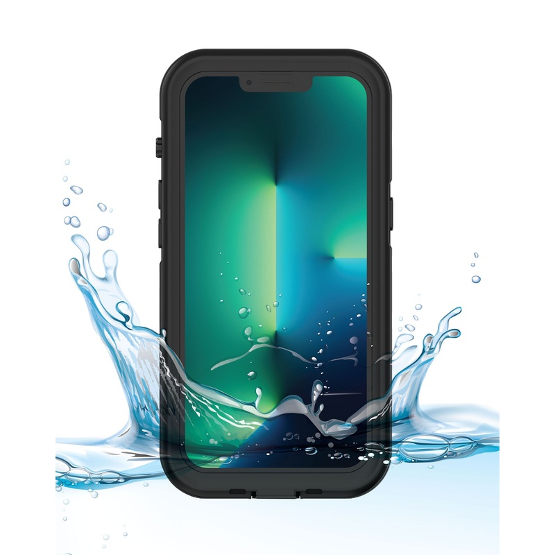 iPhone 13 Pro Tidal Waterproof Phone Case – Black/Clear