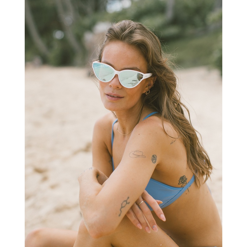 Lana Polarized Cat Eye Sunglasses – White