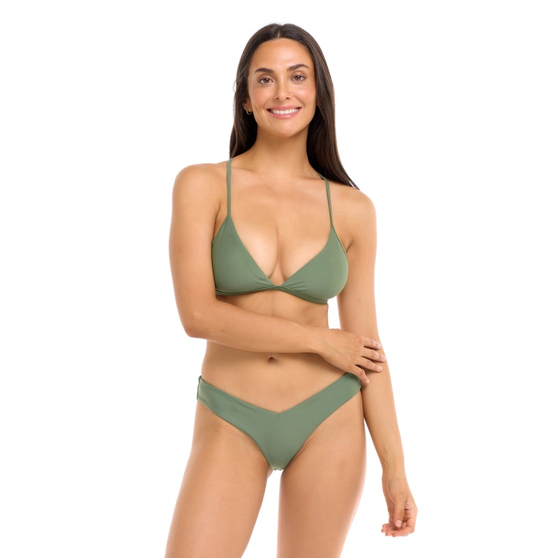 Smoothies Evelyn Fixed Triangle Bikini Top – Cactus
