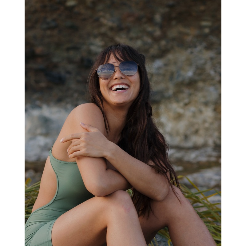 Women’s Poppy Aviator Sunglasses – Bronze