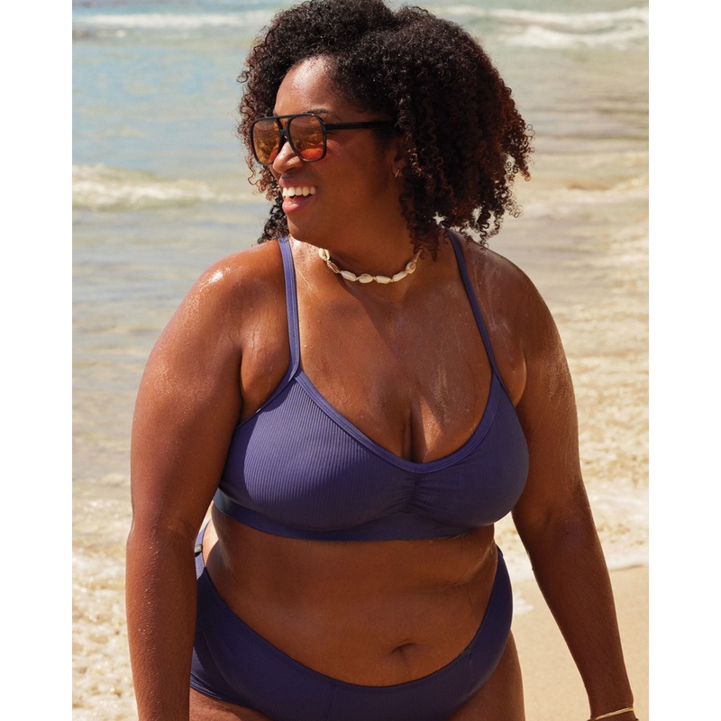 Ibiza Drew Plus Size Fixed Triangle Bikini Top – Dusk