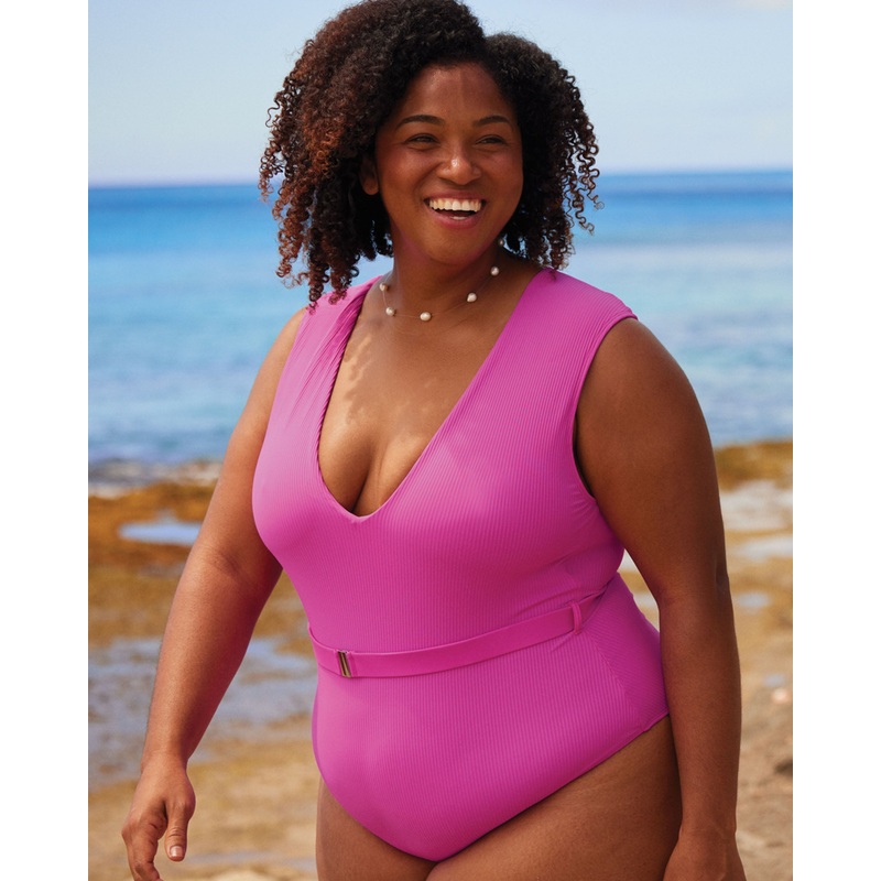 Ibiza Ezry Plus Size One-Piece Swimsuit – Fuchsia