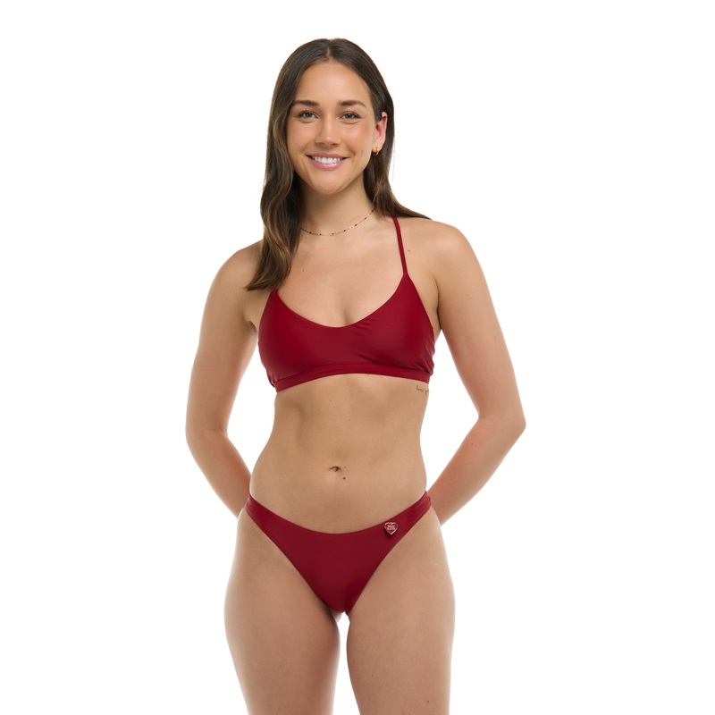 Smoothies Ruth Fixed Triangle Swim Top – Cranberry
