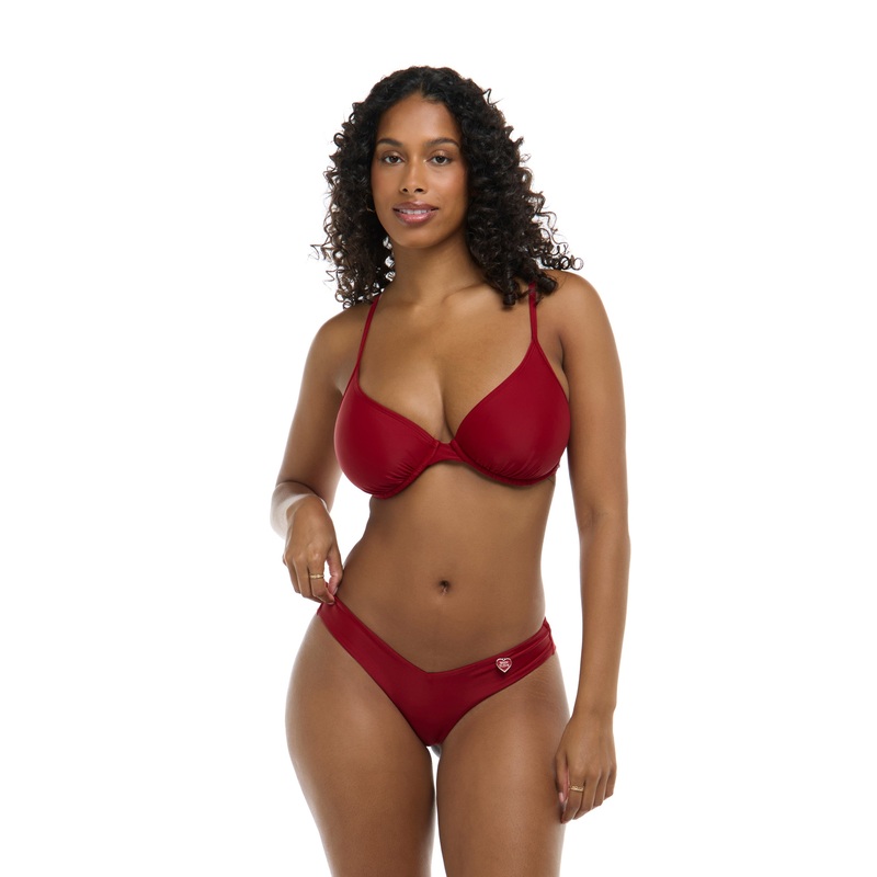 Smoothies Solo D-F Cup Bikini Top – Cranberry