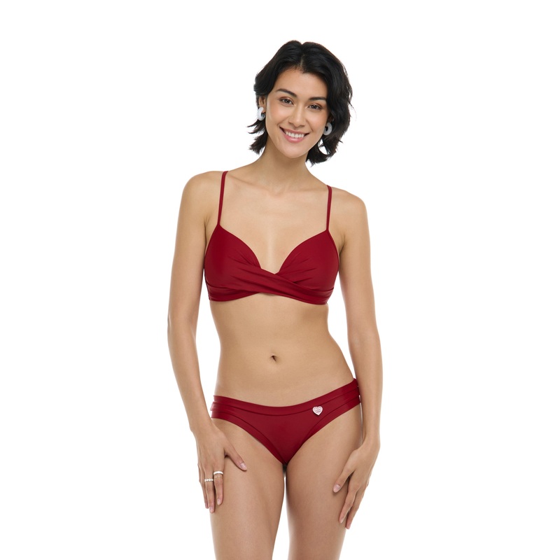 Smoothies Kerry Fixed Triangle Bikini Top – Cranberry