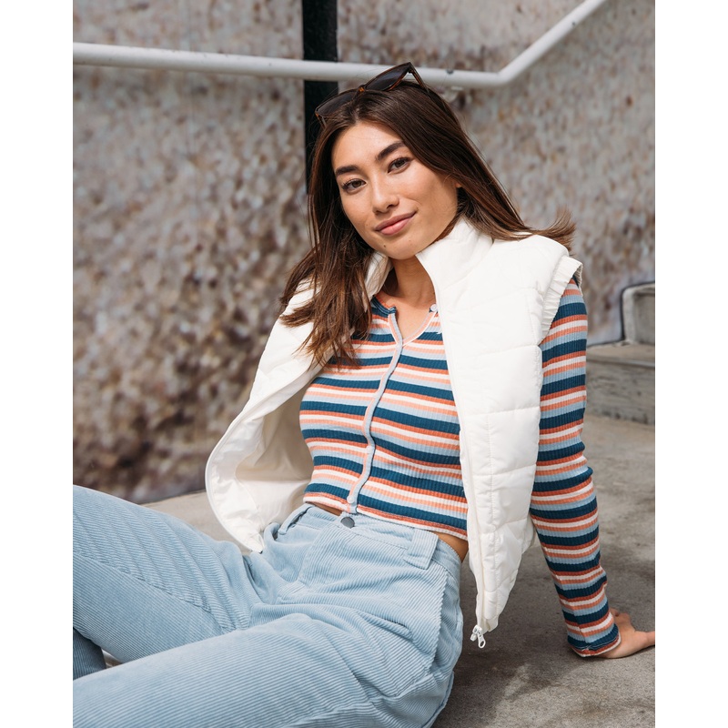 Cozy Time Puffer Vest – Cream