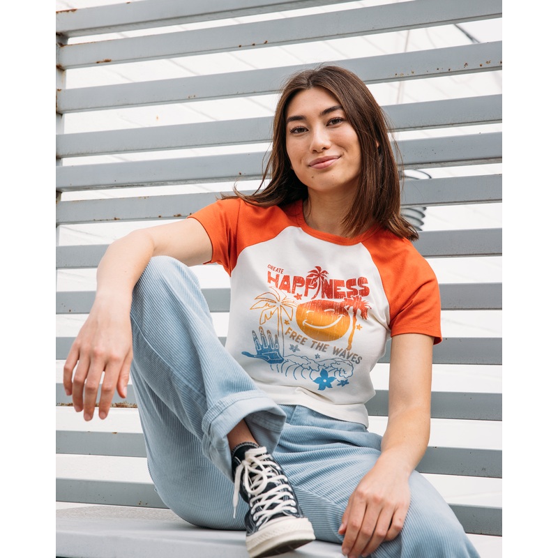 Create Happiness | Free The Waves T-Shirt – Cream