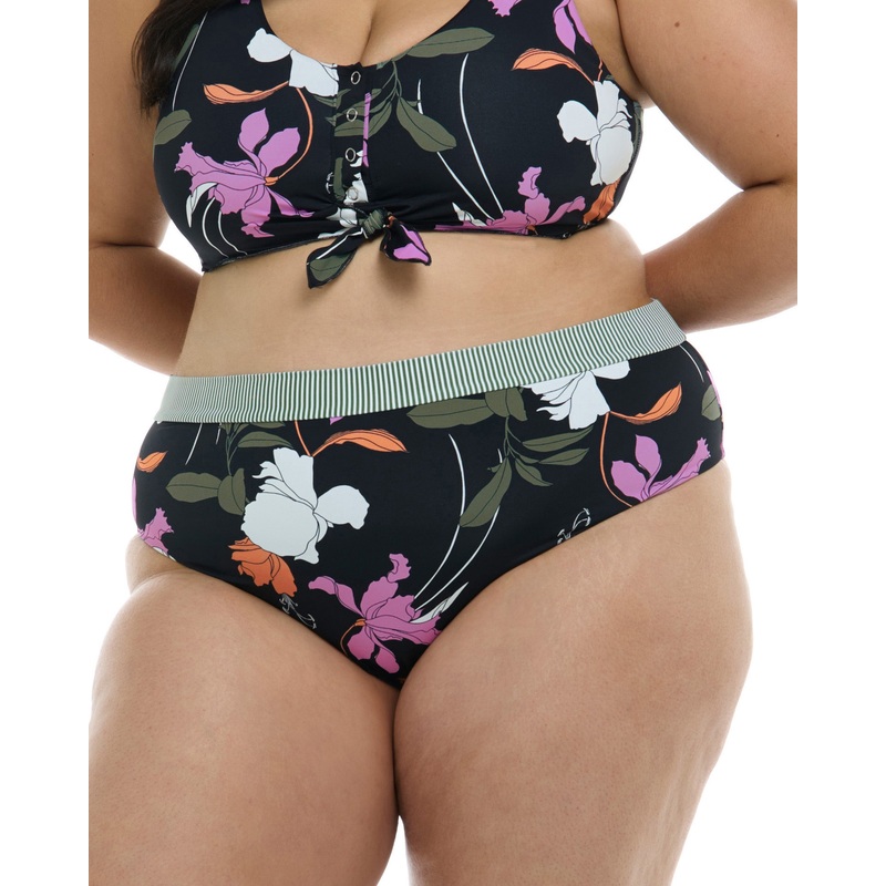 Dreamy Marlee Plus Size High-Waist Bikini Bottom – Black / Dreamy