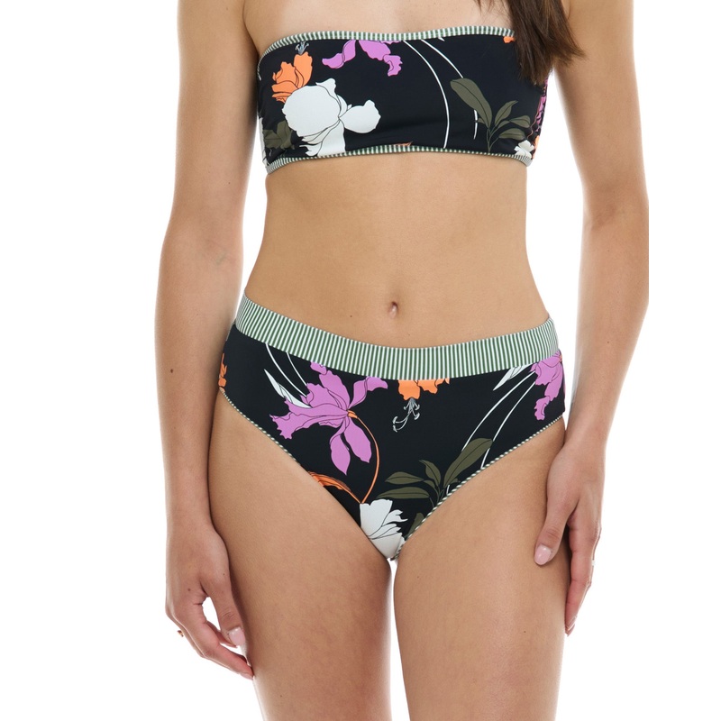 Dreamy Marlee Reversible High-Waist Bikini Bottom – Black / Dreamy