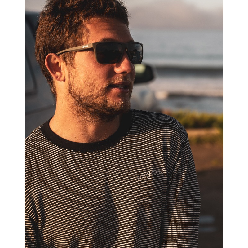 Free Flow Waffle Weave Thermal – Black/White Stripes
