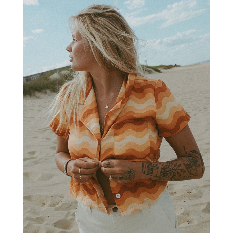 Just Be You Button-Up Shirt – Bronze