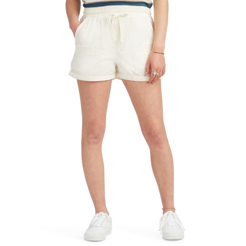 Mandi Mid-Rise Elastic Waist Short – Cream