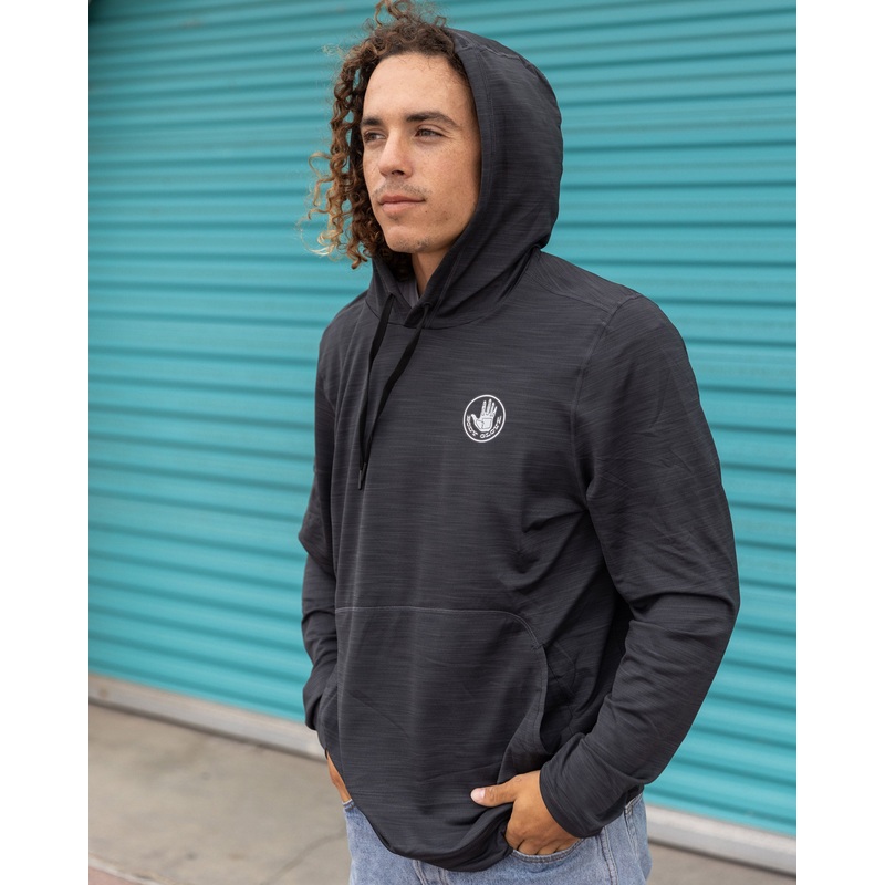 Men’s Helm Hybrid Hoodie – Charcoal