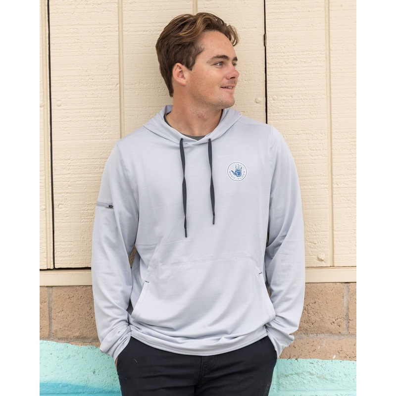Men’s Helm Hybrid Hoodie – Lt. Heather Gray