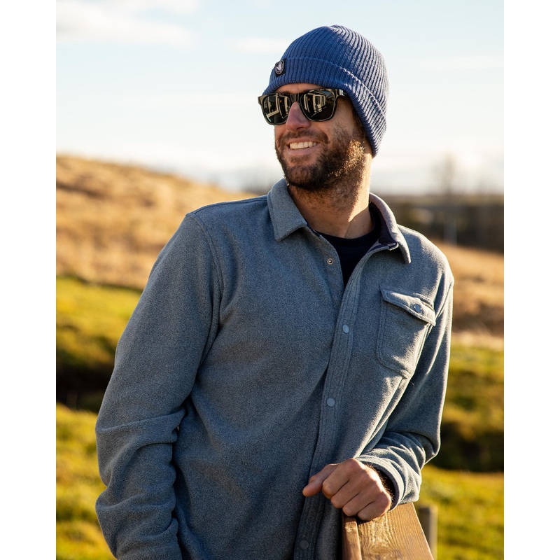 Men’s Walton Polar Fleece Button Down – Blue