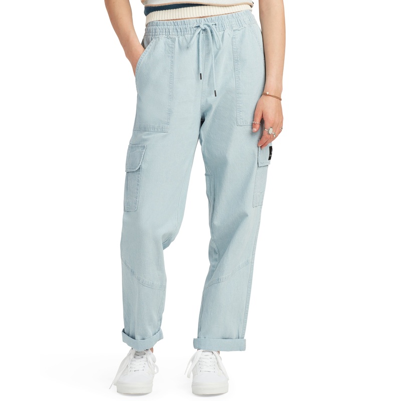 Monroe Mid-Rise Cargo Pant – Light Wash