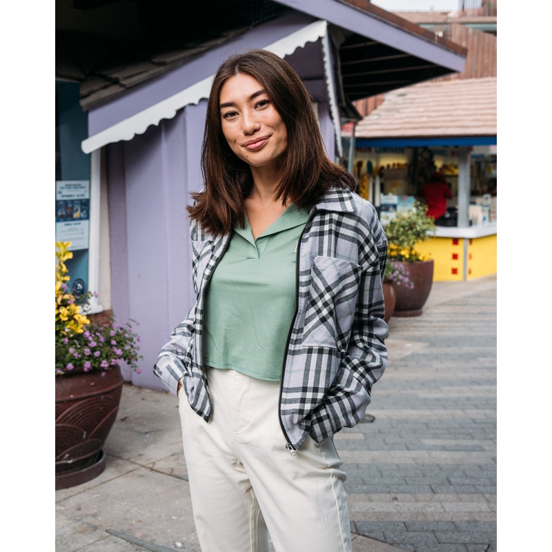 Style Match Plaid Flannel Shacket – Lavender