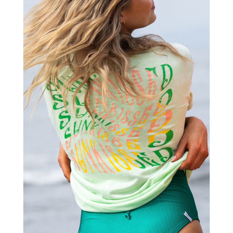 Women’s Sunkissed Swirl Tee – Key Lime