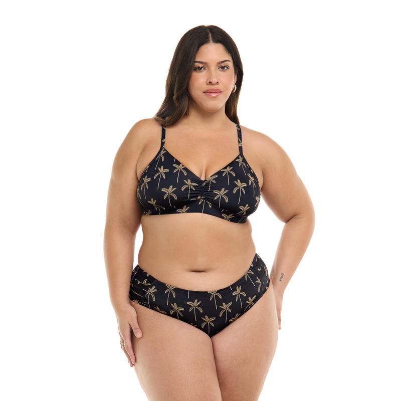 Cayman Islands Drew Plus Size Swim Top – Lava Stone