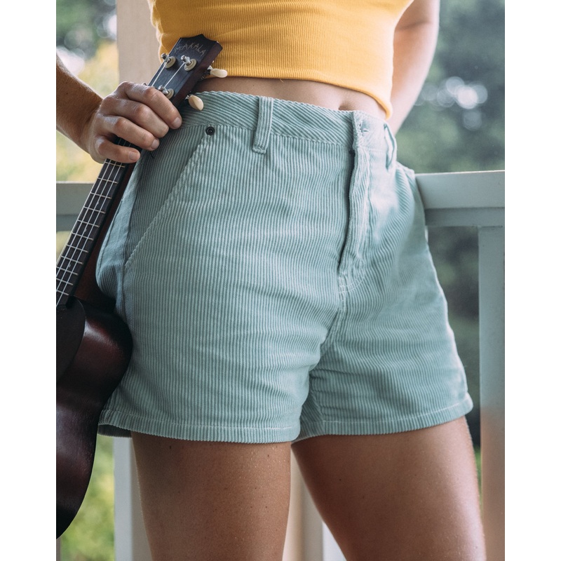 Higher Road Corduroy Shorts – Aqua / Corduroy