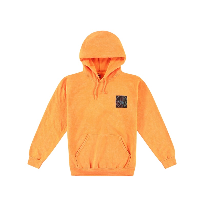 Neon Scribble Pullover Hoodie – Neon Orange