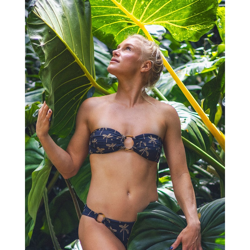 Cayman Islands Irene Bandeau Top – Lava Stone