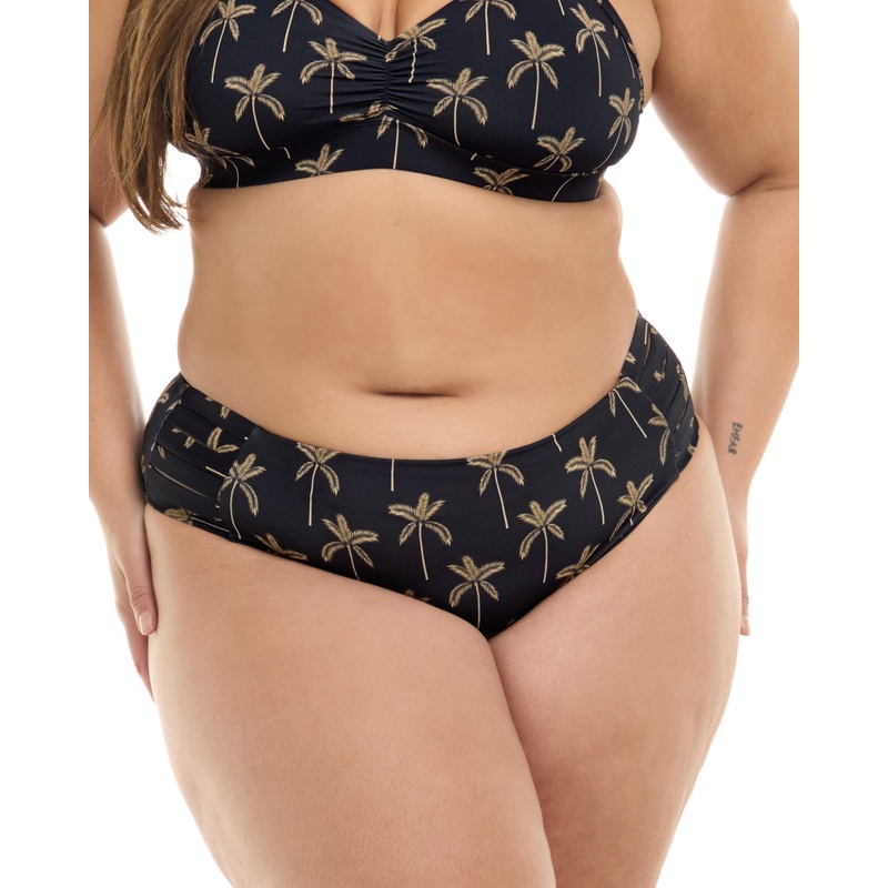Cayman Islands Retro Plus Size Swim Bottom – Lava Stone