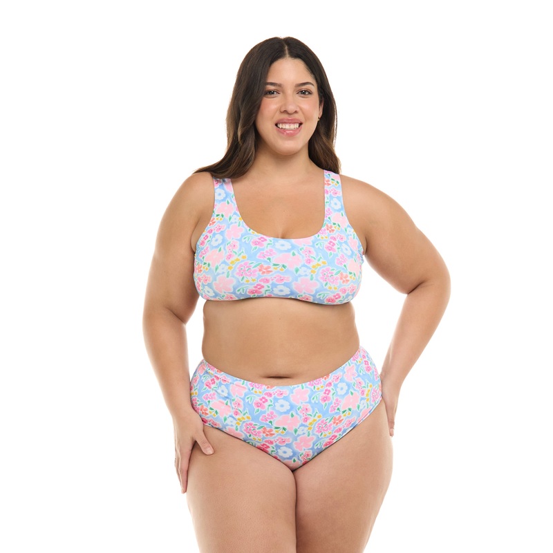 Daydream Lovia Reversible Sweetheart Crop Top Plus Size – Sky