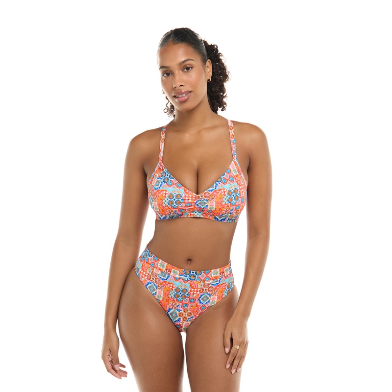 Festive Drew D-F Cup Swim Top – Apricot