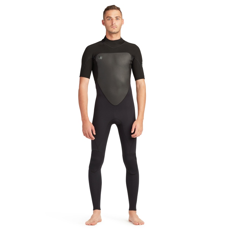 Phoenix 2/2mm Back Zip Short Sleeve Full Wetsuit – Black