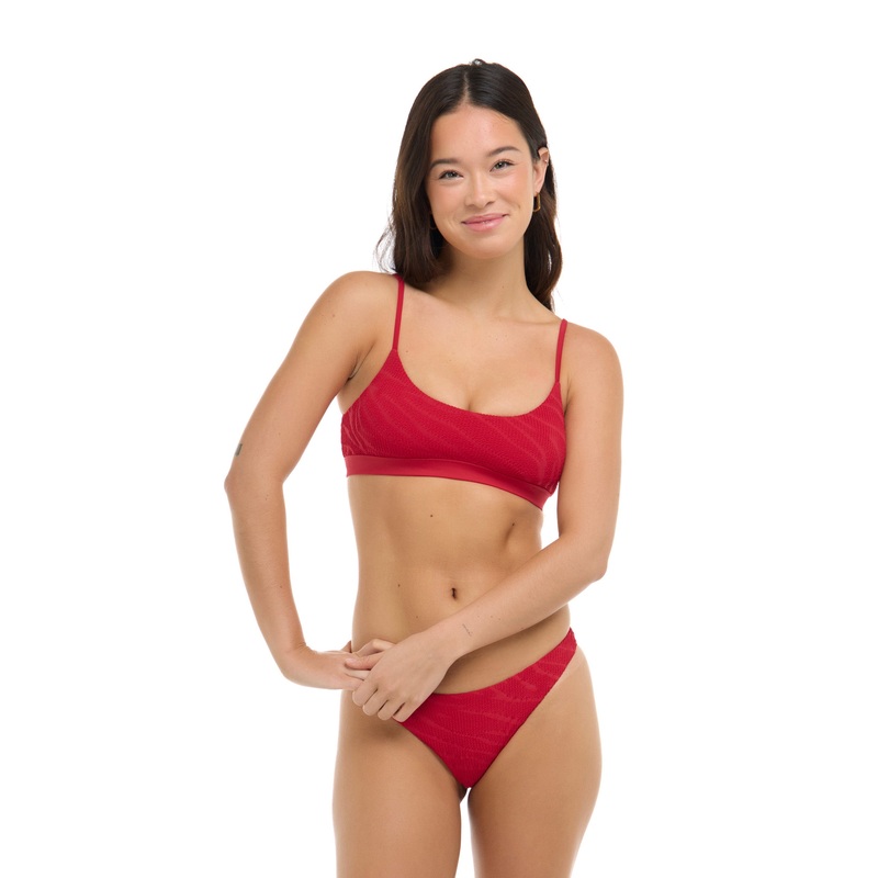 Scarlet Aro Bralette Bikini Top – Cherry