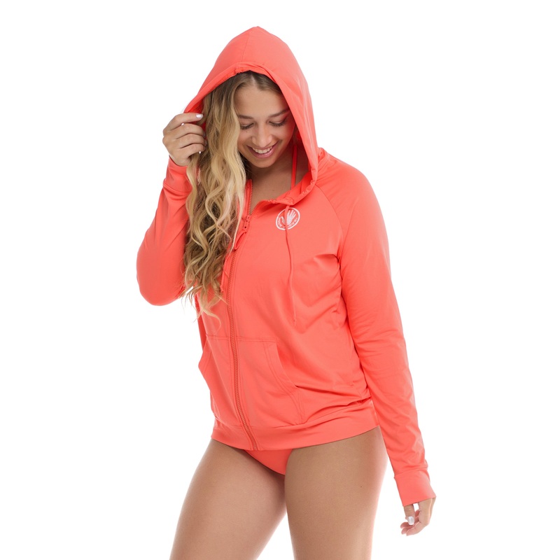 Smoothies Adeline UPF 50+ Sun Zip-Up Hoodie – Sunset