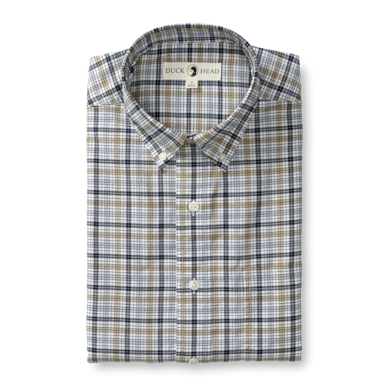 Duck Head Longsleeve Cotton Oxford Russel Plaid – Men’s