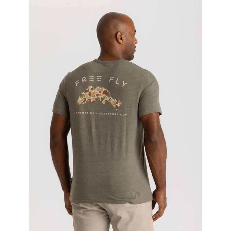 Free Fly Vintage Camo Redfish Pocket Tee – Men’s