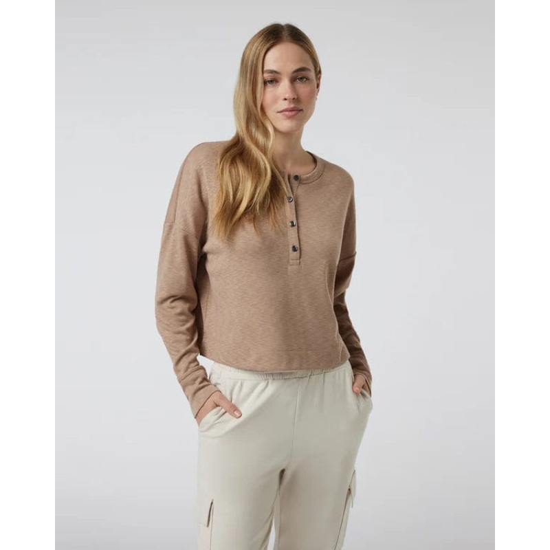 Vuori Longsleeve Sunrise Oversize Henley – Women’s