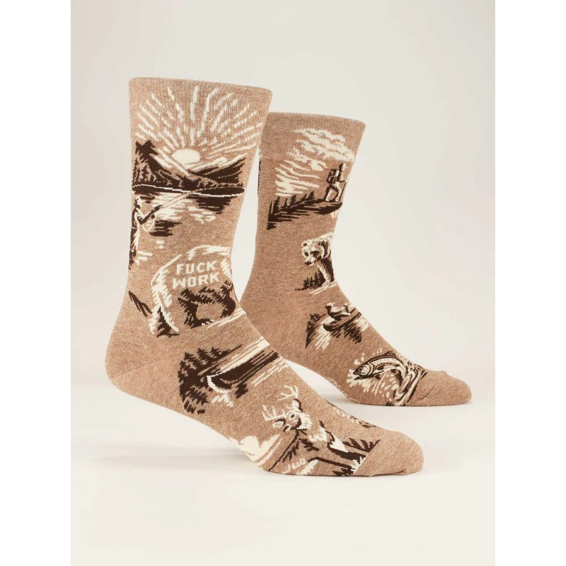 Blue Q F**k Work Crew Socks – Men’s