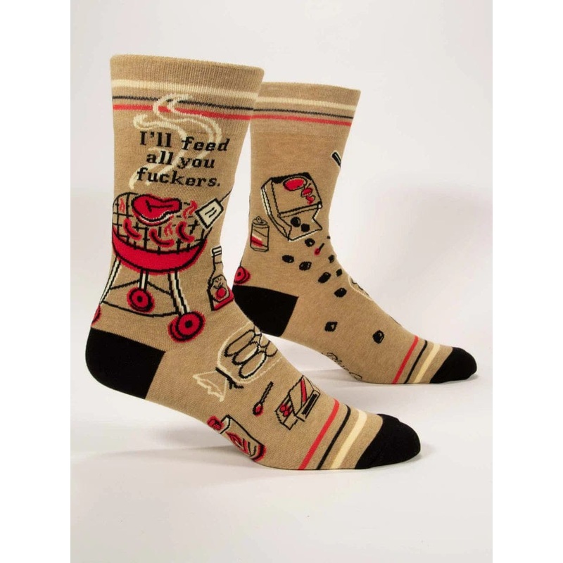 Blue Q I’ll Feed All You F**kers Crew Socks – Men’s