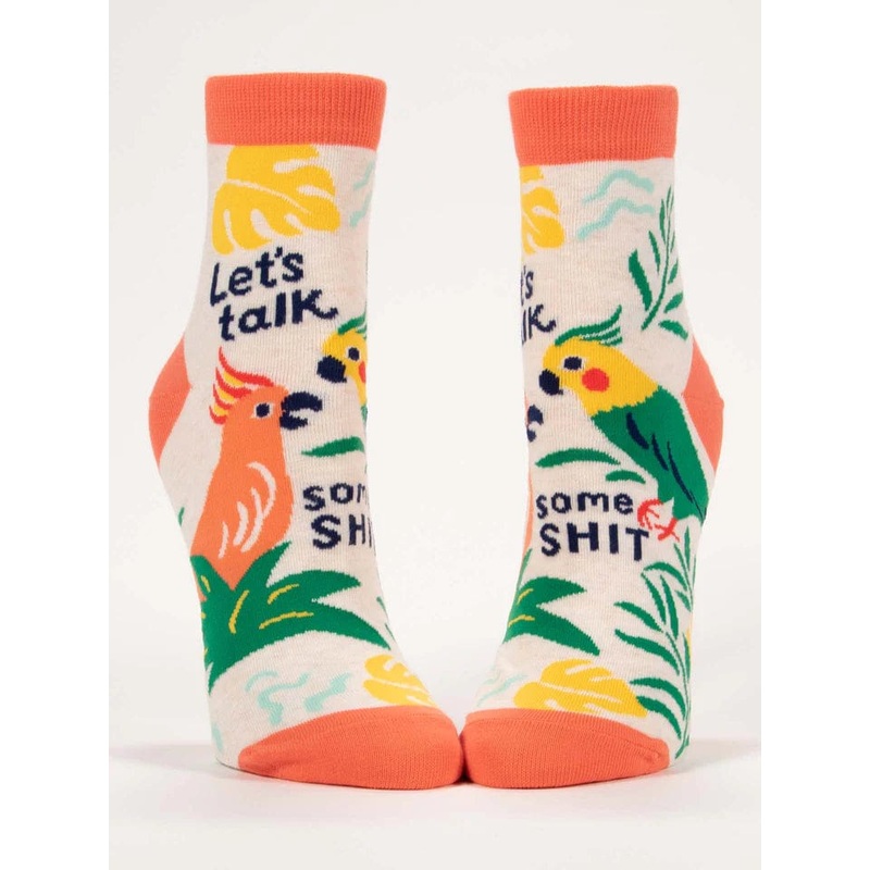 Blue Q Let’s Talk Some S**t Crew Socks – Women’s