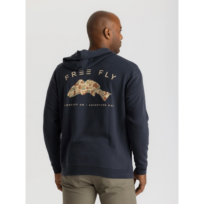 Free Fly Vintage Camo Redfish Fleece Hoodie – Men’s