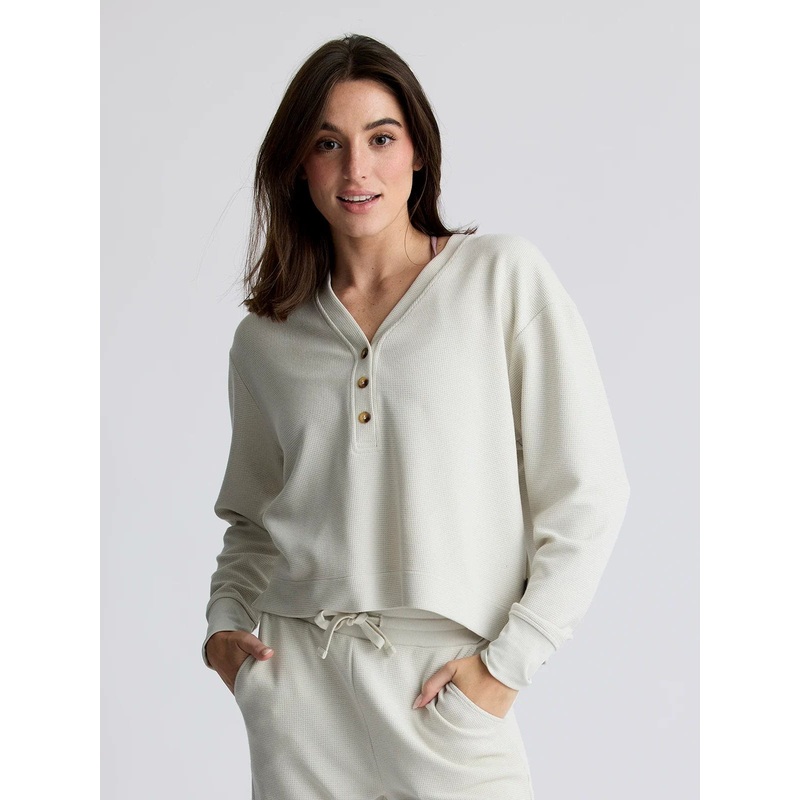 Free Fly Waffle Longsleeve Henley – Women’s