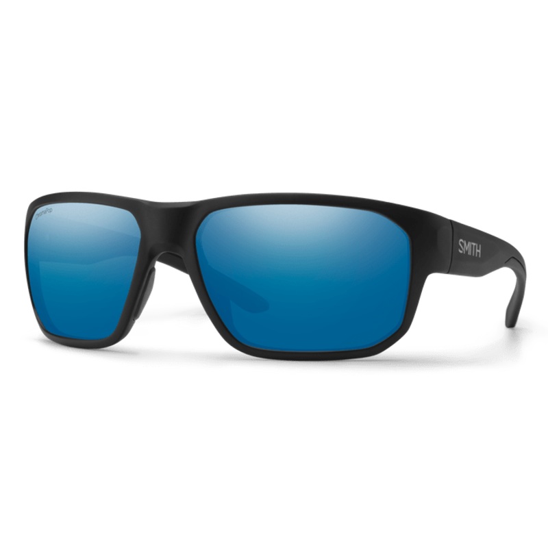 Smith Arvo Sunglasses in Matte Black + ChromaPop Glass Polarized Blue Mirror