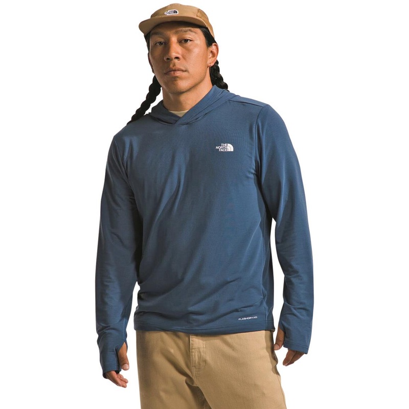 The North Face Men’s Long Sleeve Adventure Sun Hoodie in Shady Blue