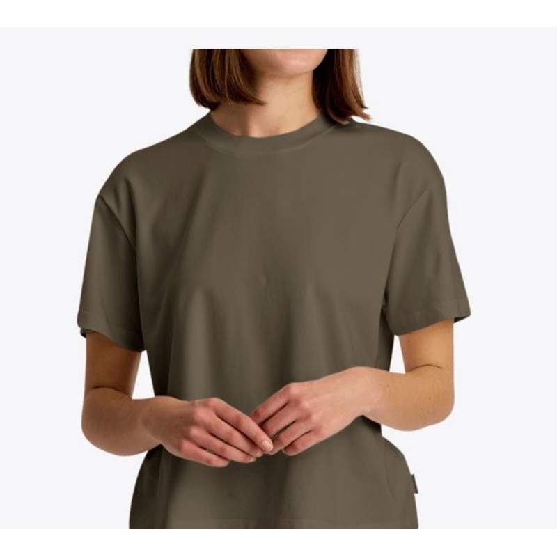 Free Fly Women’s Bamboo Current Boxy Tee in Fatigue