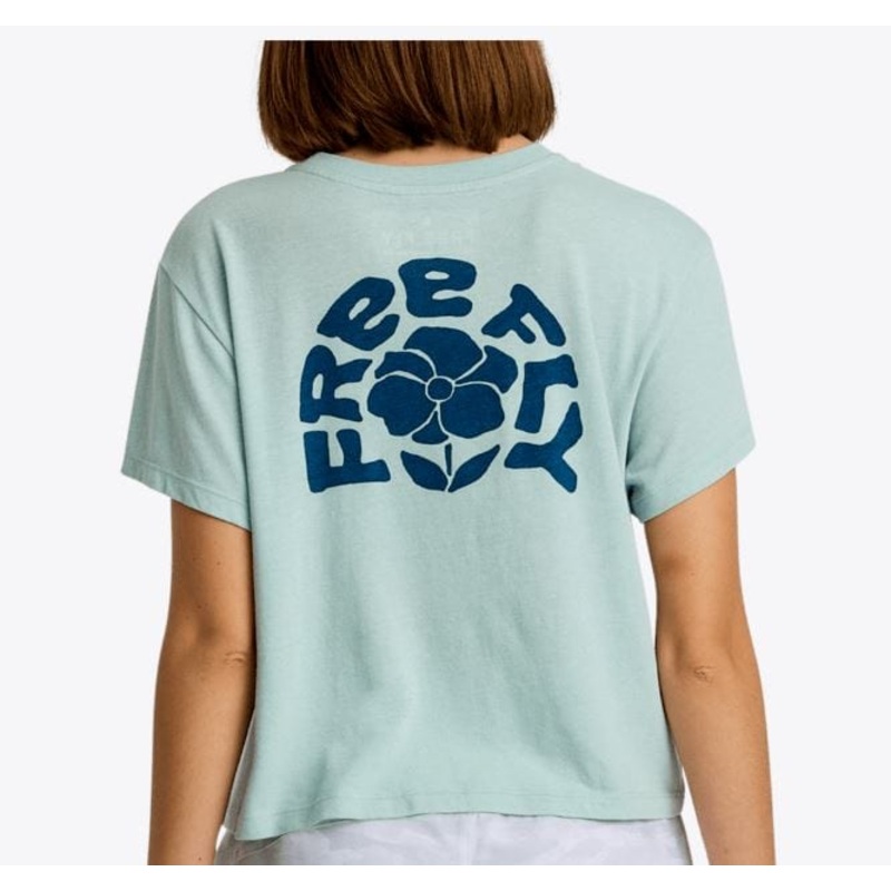 Free Fly Women’s Poppy Tee in Heather Ocean Mist