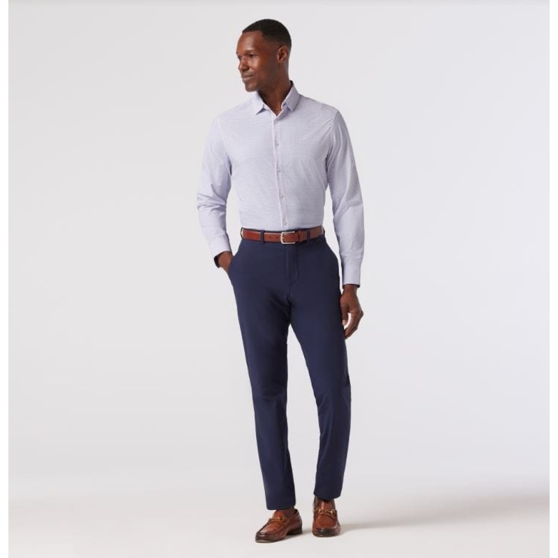 Mizzen + Main Men’s Leeward Long Sleeve Trim Dress Shirt