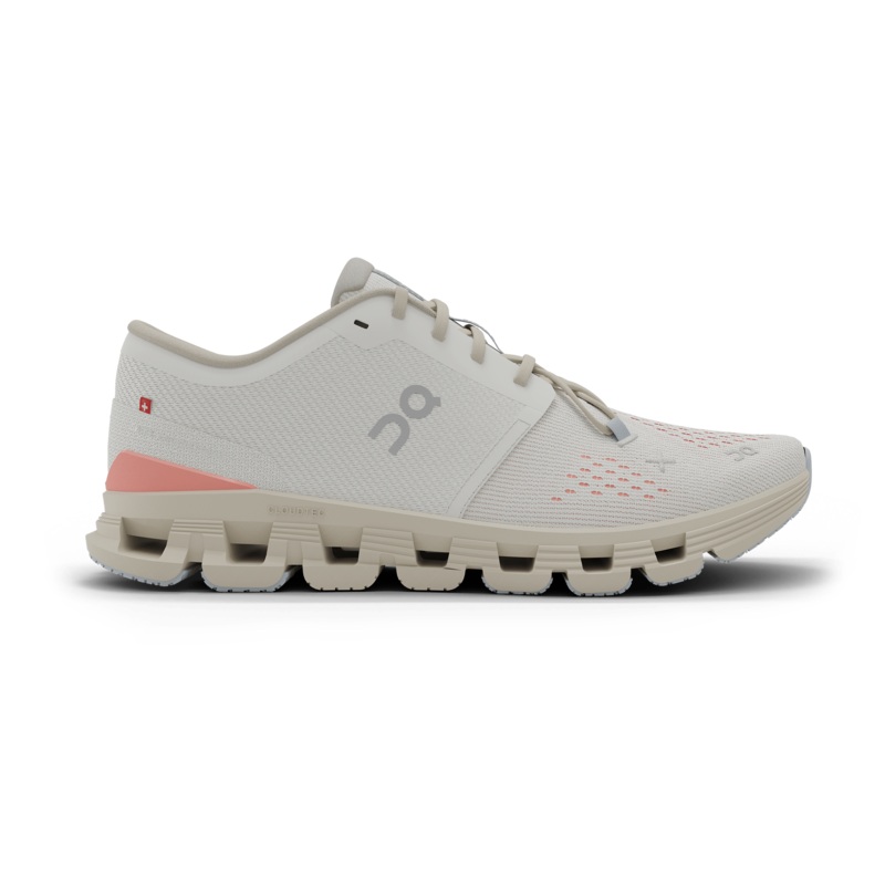 On Women’s Cloud X 4 in Ivory Salmon