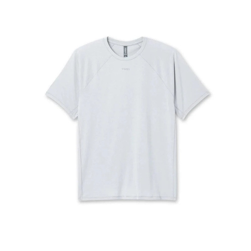 Vuori Men’s Short Sleeve Precept Tech Tee in Sky Grey