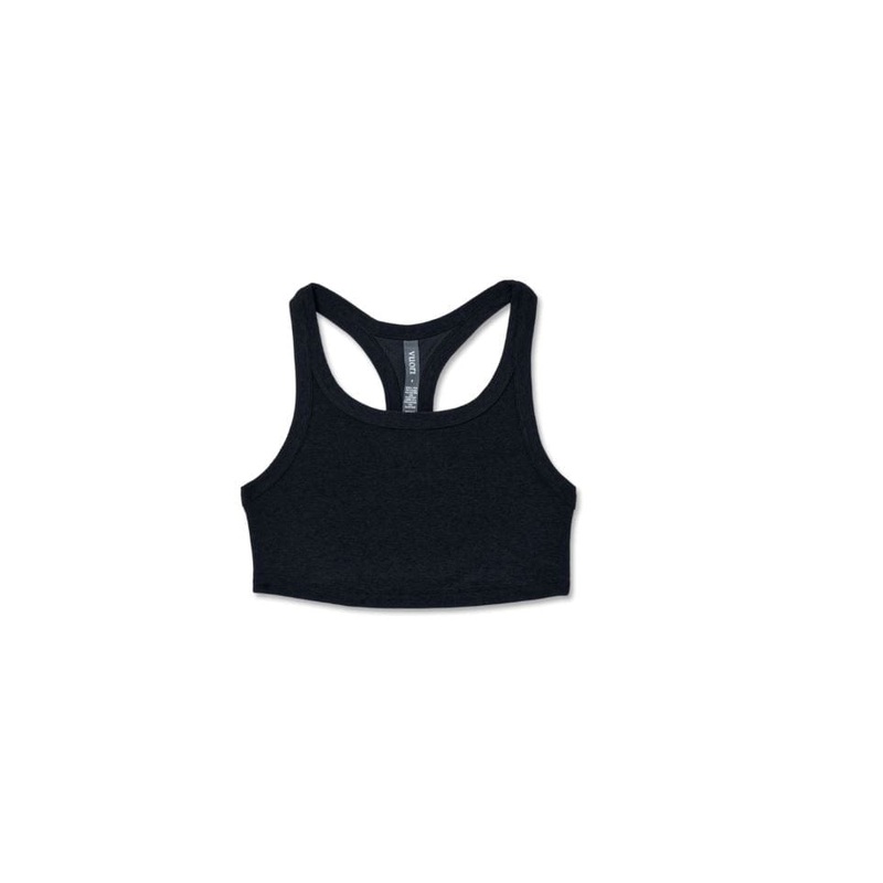 Vuori Women’s Elevation Racer Bra in Black Heather